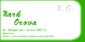 mark orova business card